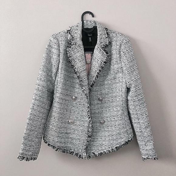 Aqua Jackets & Blazers - AQUA FRINGE BLAZER